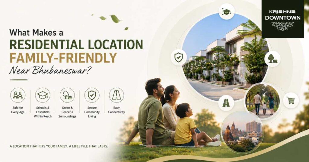 Family-friendly residential location near Bhubaneswar with green villa community