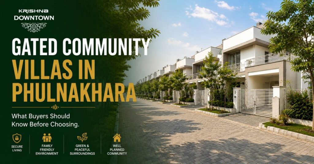 Gated community villa living in Phulnakhara with premium duplex homes, green surroundings, and planned family-friendly infrastructure.