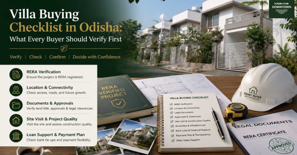Villa buying checklist in Odisha for buyers verifying villas in Phulnakhara